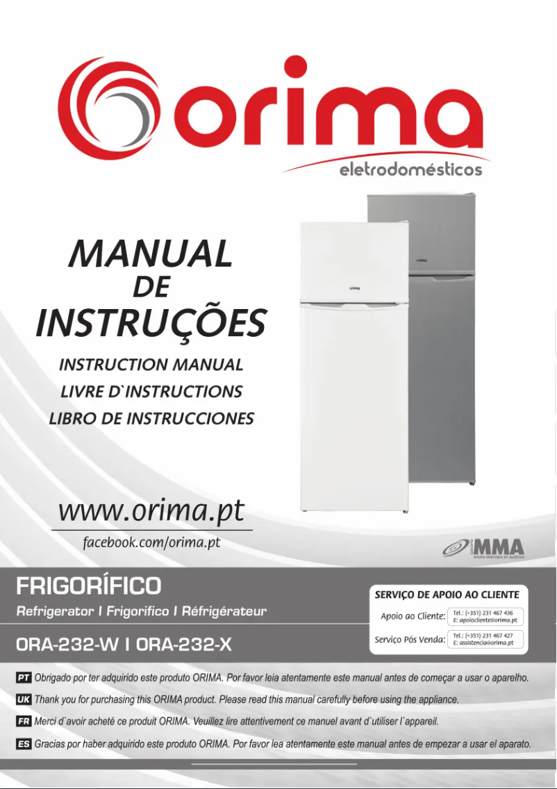 Image de la première page du manuel de l'appareil ORA-232-X