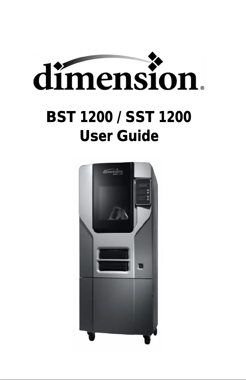 Page 1 de la notice Manuel utilisateur Dimension SST 1200