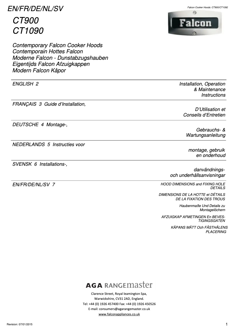 Image de la première page du manuel de l'appareil FHDCT1090SL