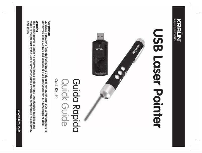 Page 1 de la notice Manuel utilisateur Kraun KR.LP