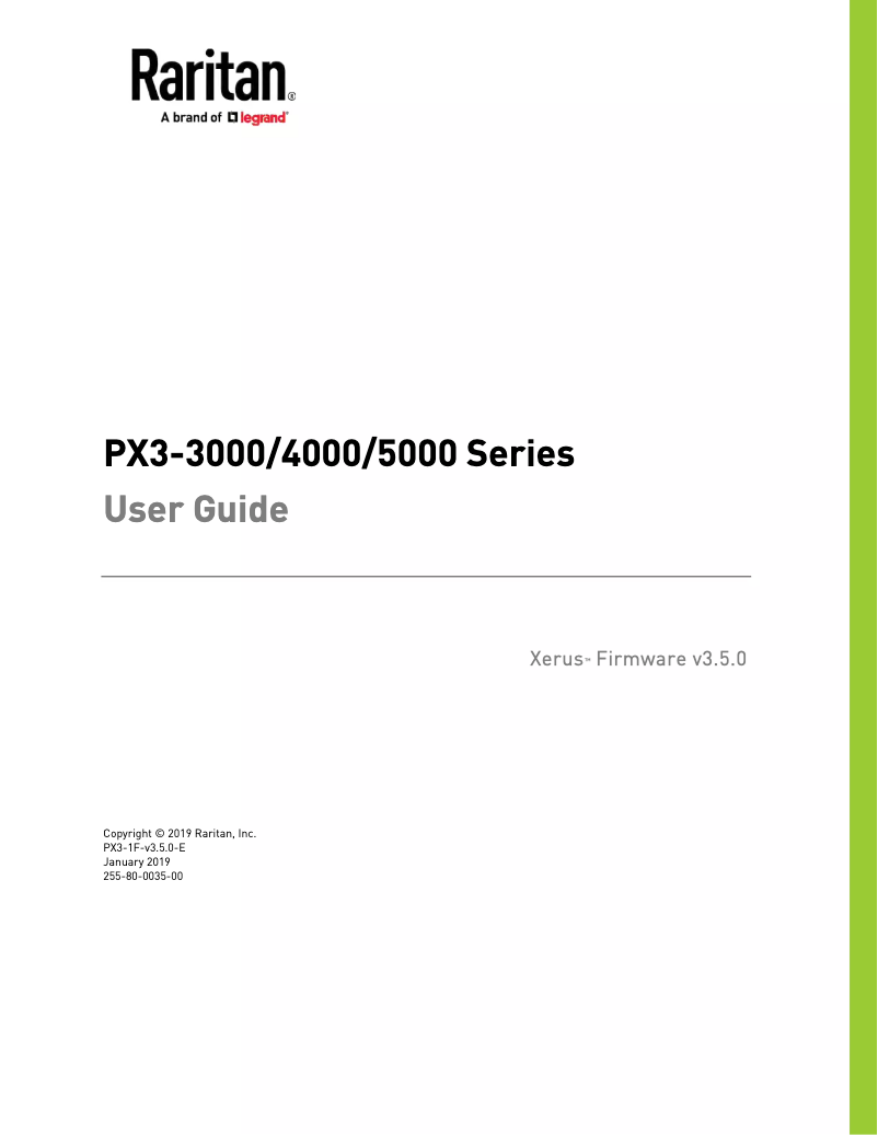 Image de la première page du manuel de l'appareil Dominion PX3-5146R