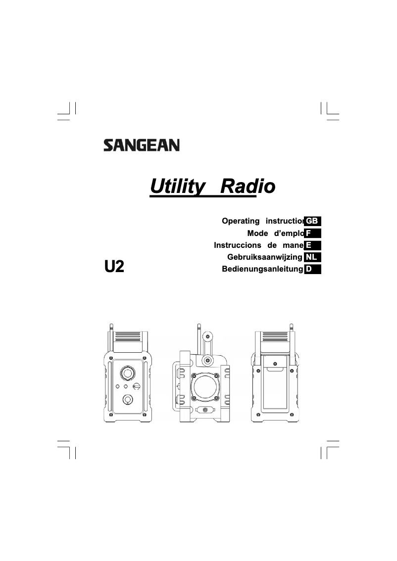 Page n°1 - Manuel utilisateur Sangean U-2