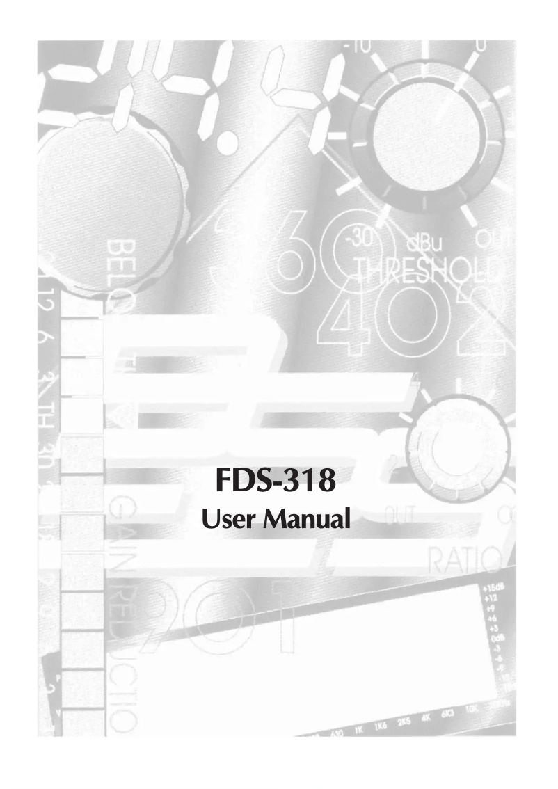 Page n°1 - Manuel utilisateur BSS Audio FDS-318