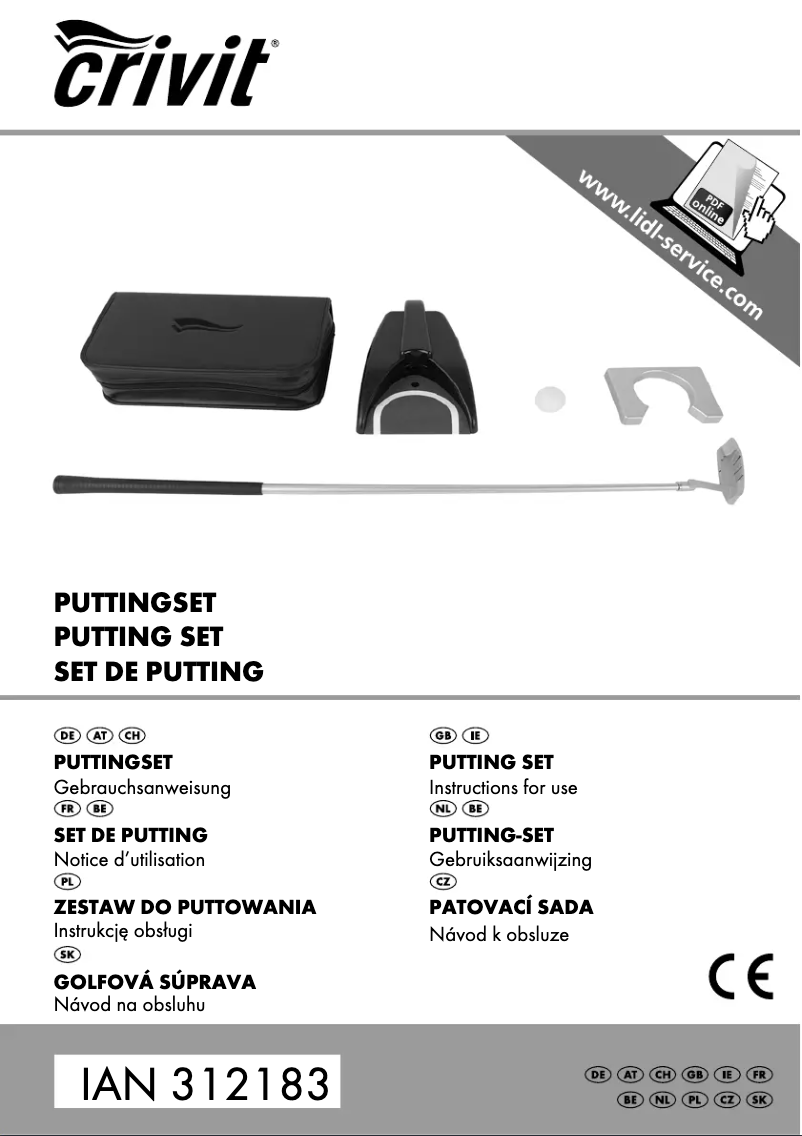 Page 1 de la notice Manuel utilisateur Crivit IAN 312183