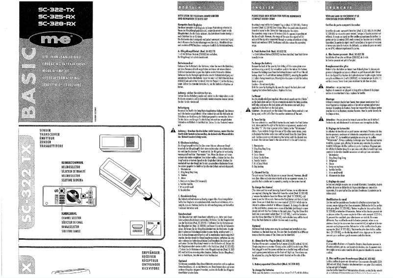 Page 1 de la notice Manuel utilisateur m-e SC-328-RX