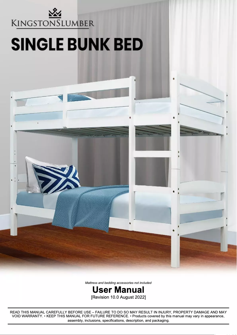 Page 1 de la notice Manuel utilisateur Kingston Slumber FURBBDKNGA11W