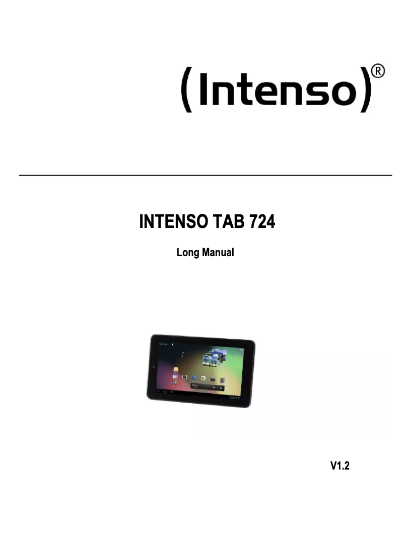 Page n°1 - Manuel utilisateur Intenso TAB 724