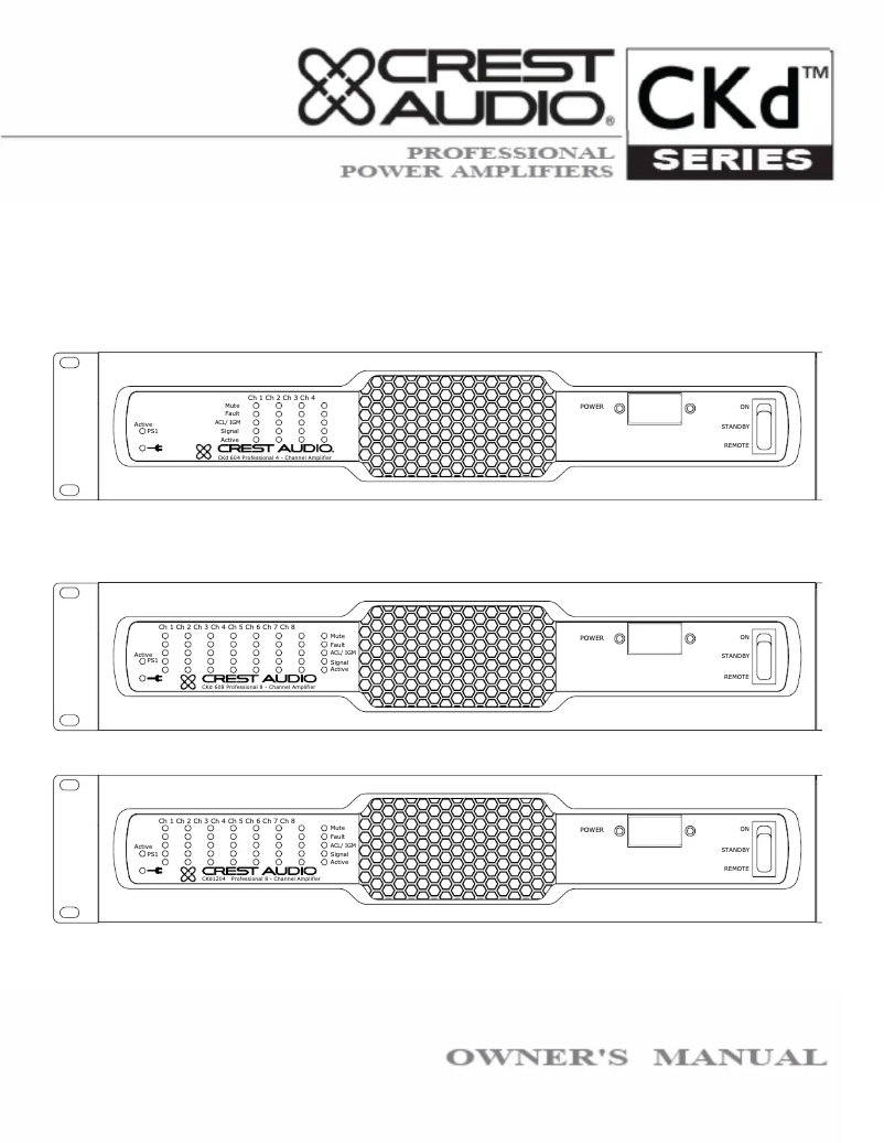 Page 1 de la notice Manuel utilisateur Crest Audio CKd 604