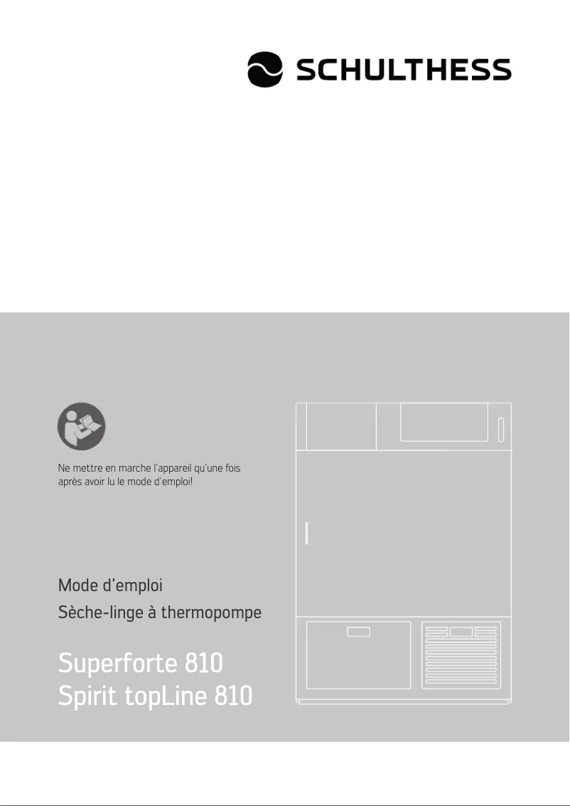Page n°1 - Manuel utilisateur Schulthess Superforte 810