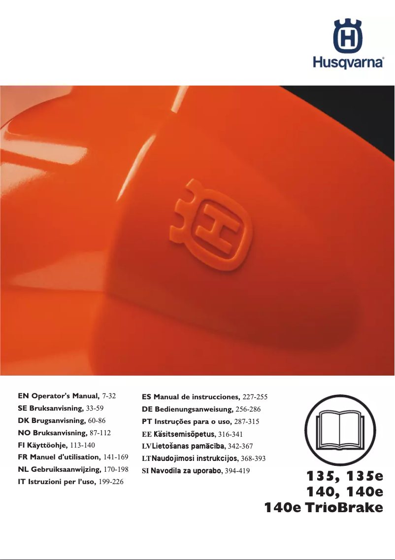 Page 1 de la notice Manuel utilisateur Husqvarna 140