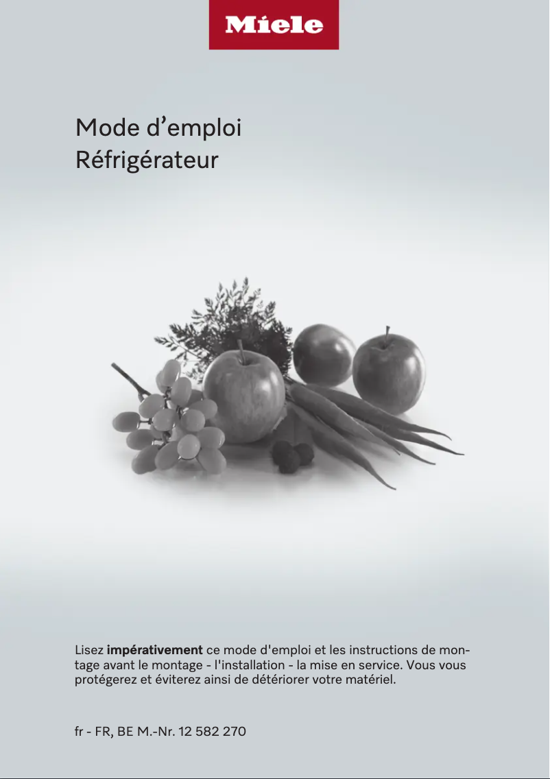 Page n°1 - Manuel utilisateur Miele K 7767 D
