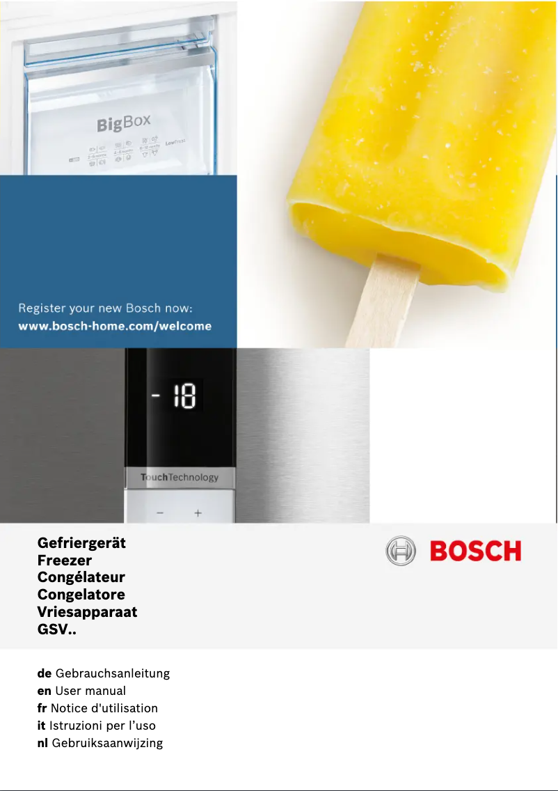 Page n°1 - Manuel utilisateur Bosch GSV24EW31