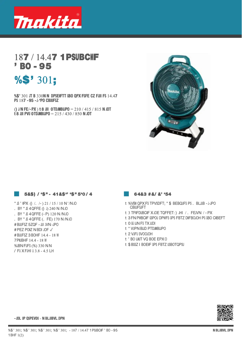 Image de la première page du manuel de l'appareil DCF301Z