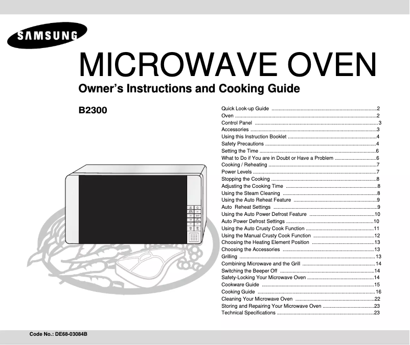 Page n°1 - Manuel utilisateur Samsung B2300