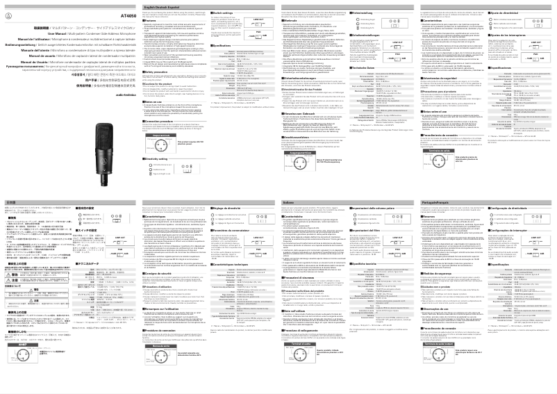 Page 1 de la notice Manuel utilisateur Audio-Technica AT4050