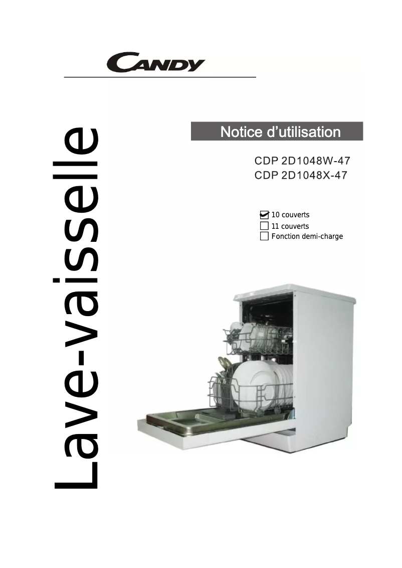 Image de la première page du manuel de l'appareil CDP 2D1048W-47