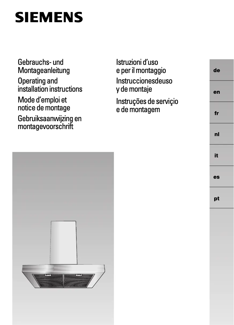 Page 1 de la notice Manuel utilisateur Siemens LC654BB20