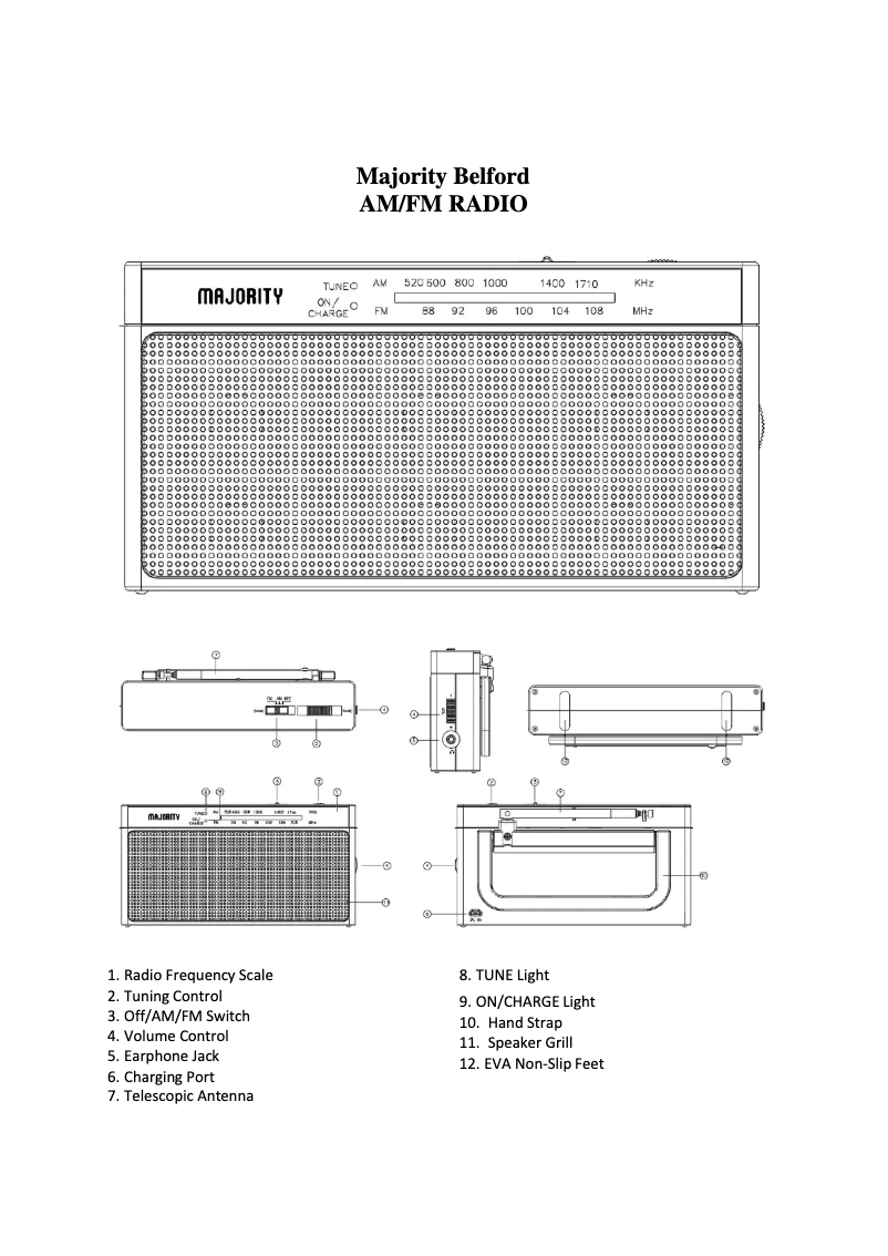 Page 1 de la notice Manuel utilisateur Majority Belford