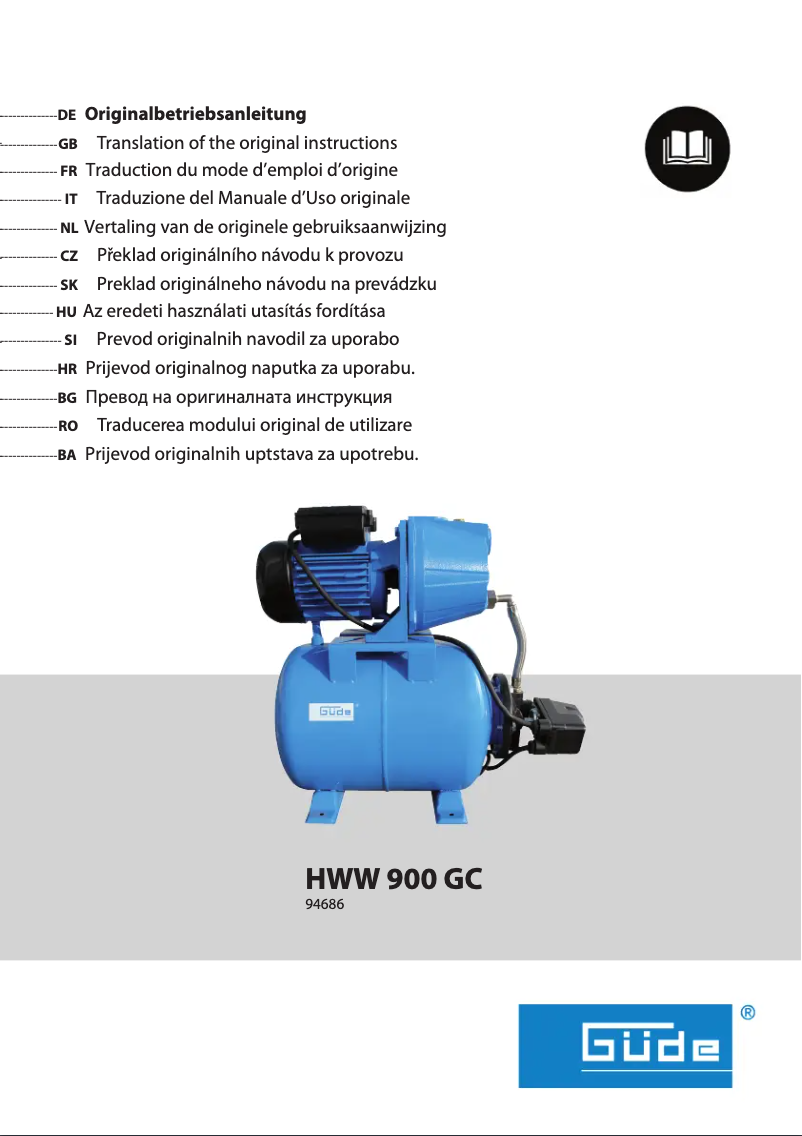 Page 1 de la notice Manuel utilisateur Güde HWW 900 GC