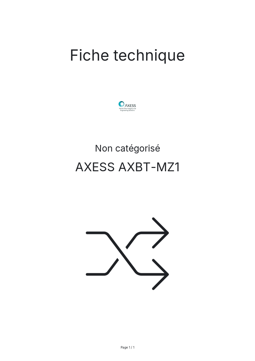 Image de la première page du manuel de l'appareil AXBT-MZ1
