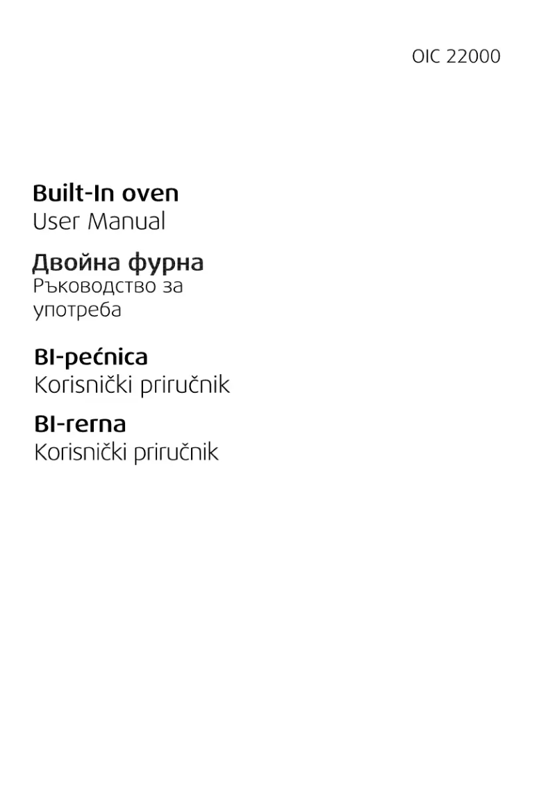 Page n°1 - Manuel utilisateur Beko OIC 22000