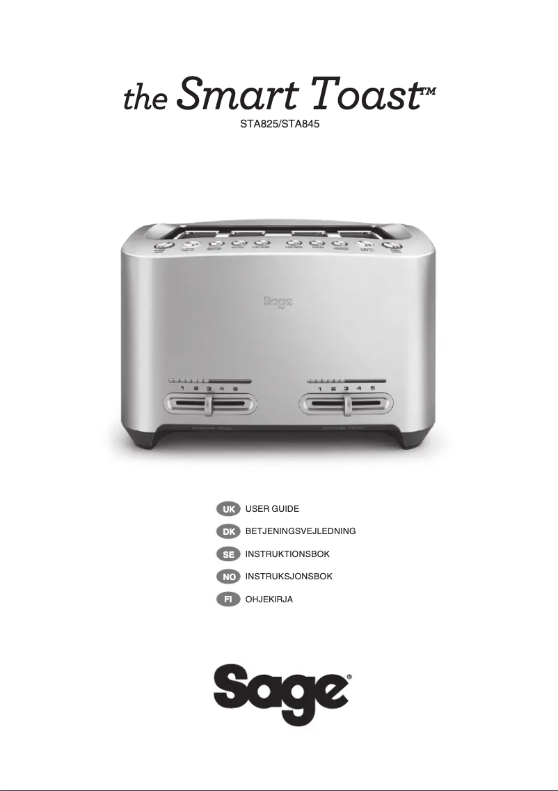 Page 1 de la notice Manuel utilisateur Sage the Smart Toast STA845