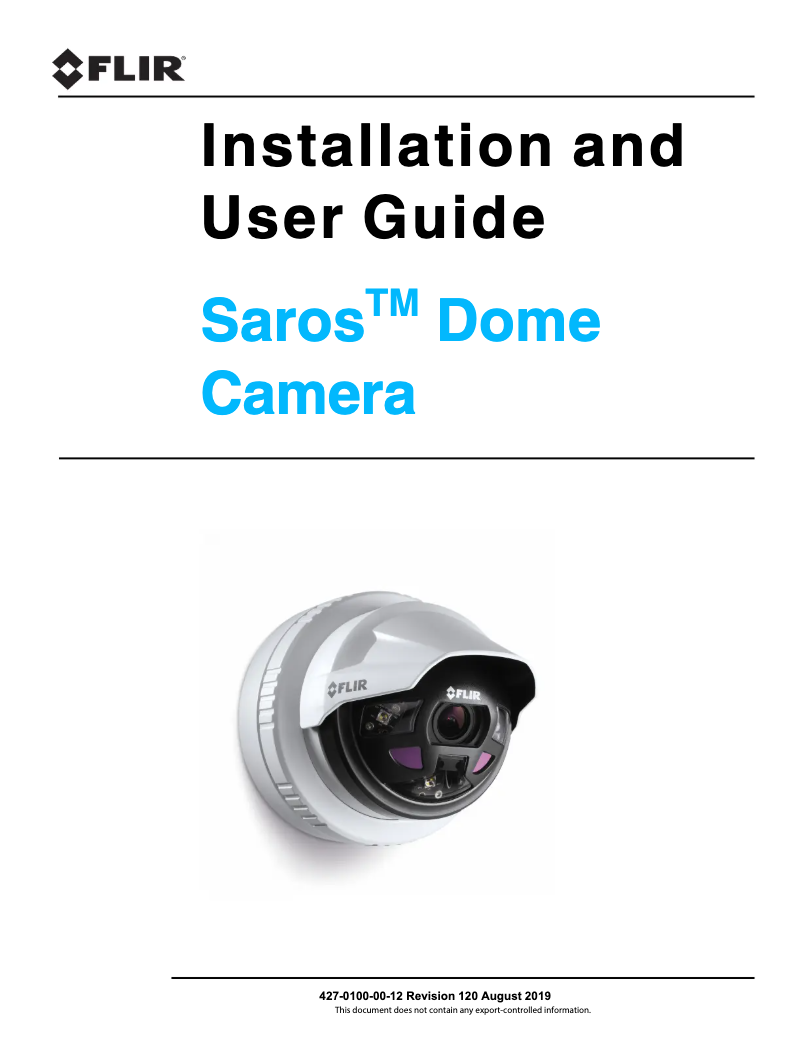 Page 1 de la notice Brochure FLIR Saros DH-390