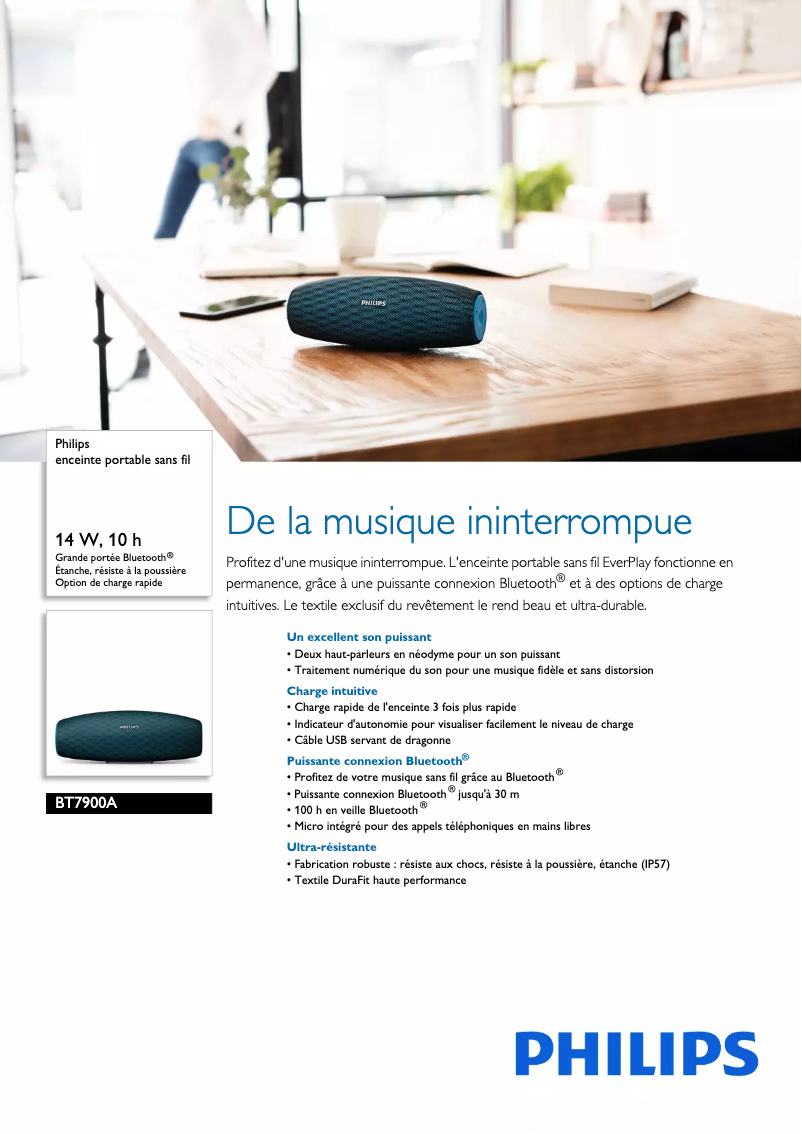 Image de la première page du manuel de l'appareil BT7900A