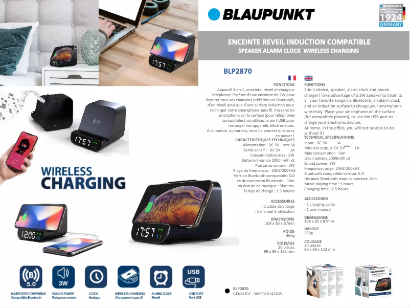 Page n°1 - Manuel utilisateur Blaupunkt BLP2870