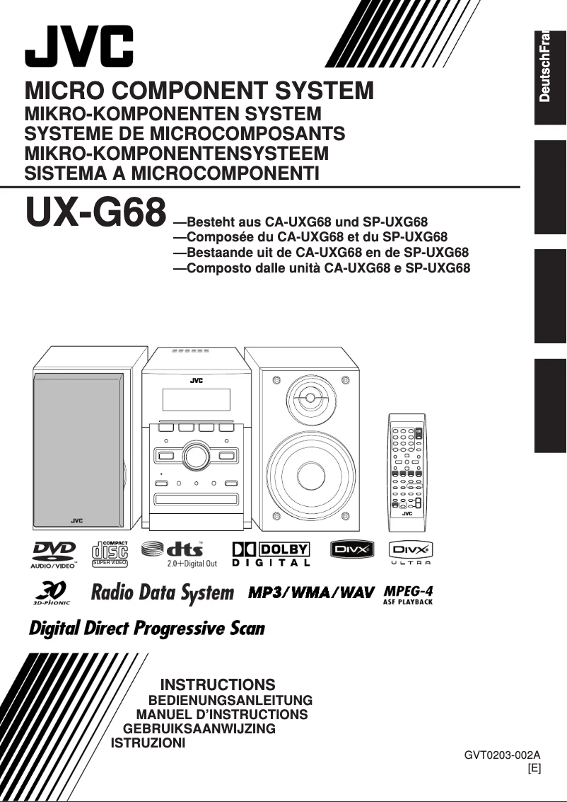 Page n°1 - Manuel utilisateur JVC UX-G68