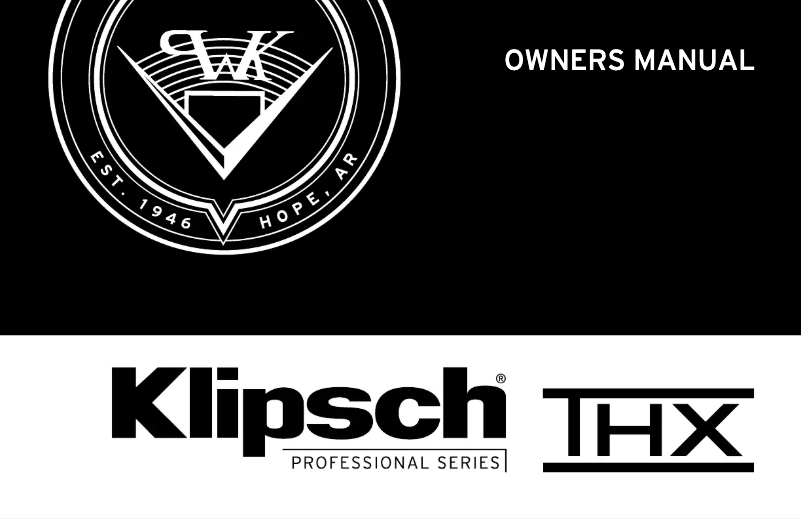 Page 1 de la notice Manuel utilisateur Klipsch THX-504-L