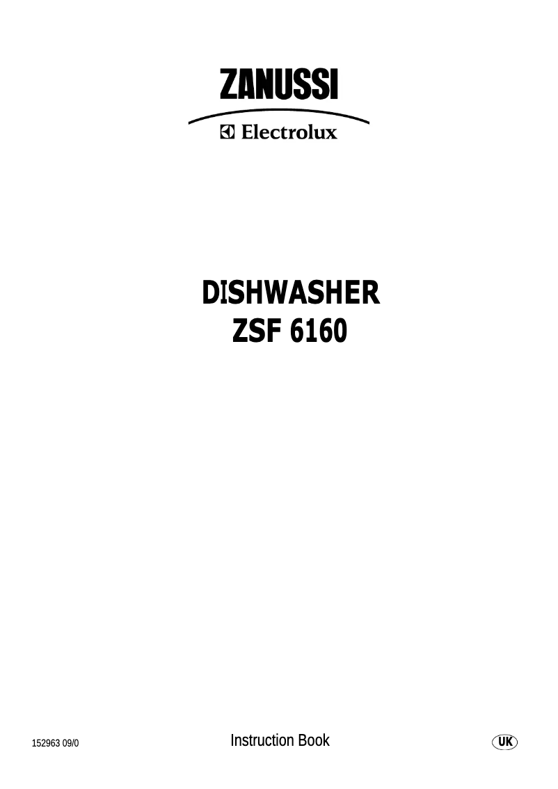 Page 1 de la notice Manuel utilisateur Zanussi-Electrolux ZSF6160