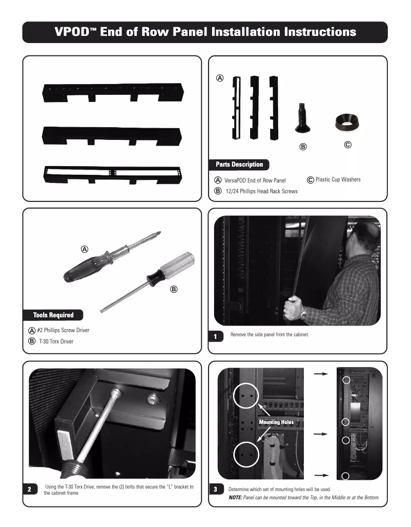 Page 1 de la notice Manuel utilisateur Siemon VP-BLNK1