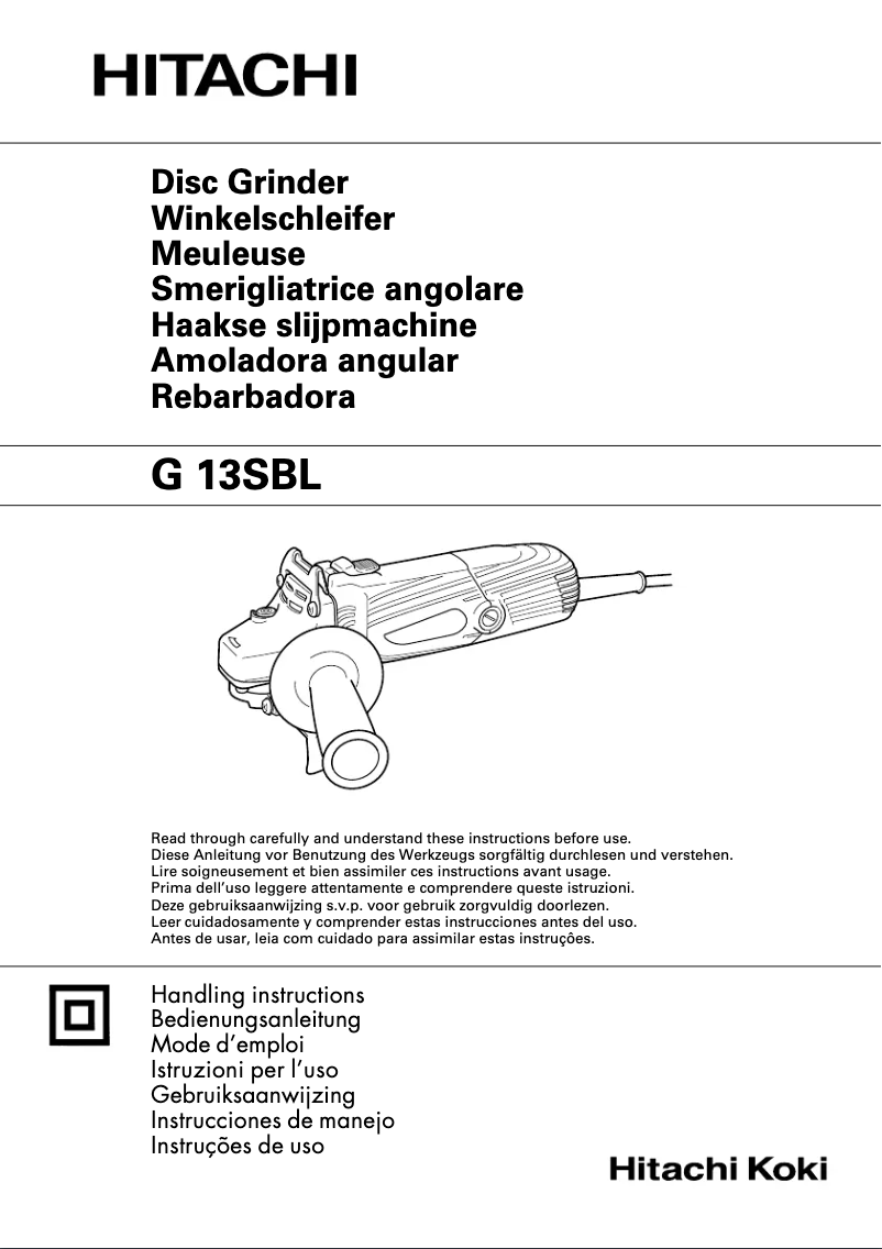 Page 1 de la notice Manuel utilisateur Hitachi G 13SBL