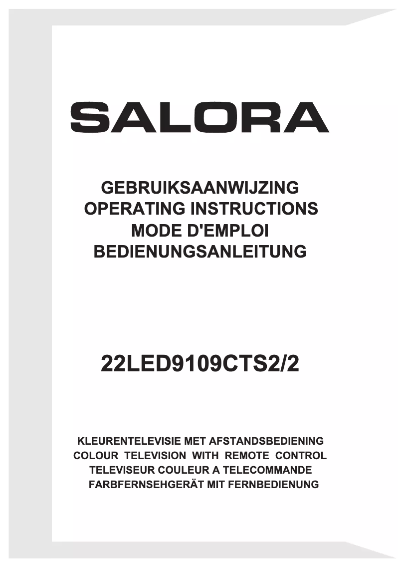 Page 1 de la notice Manuel utilisateur Salora 22LED9109CTS2