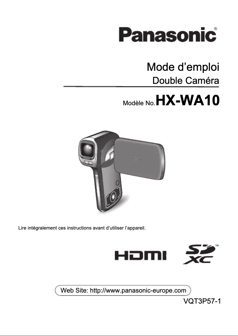 Image de la première page du manuel de l'appareil HX-WA10