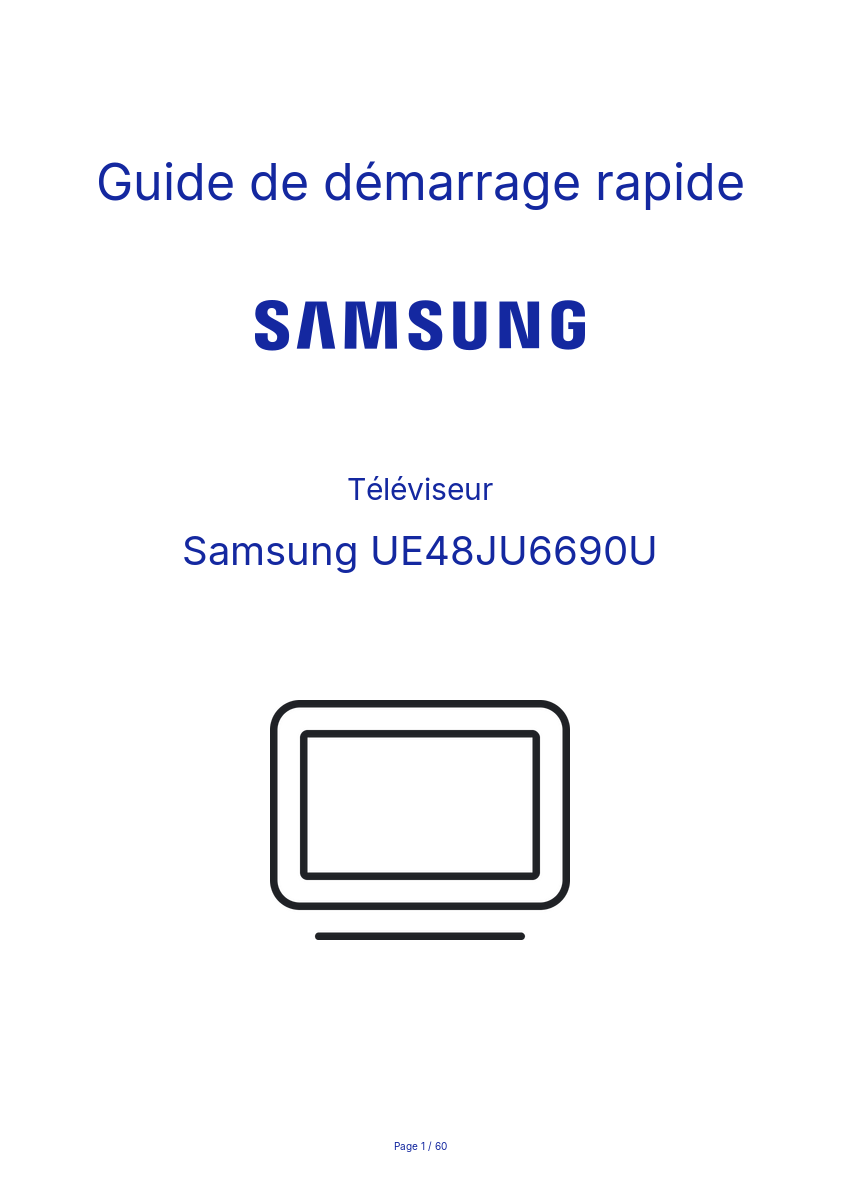 Image de la première page du manuel de l'appareil UE48JU6690U
