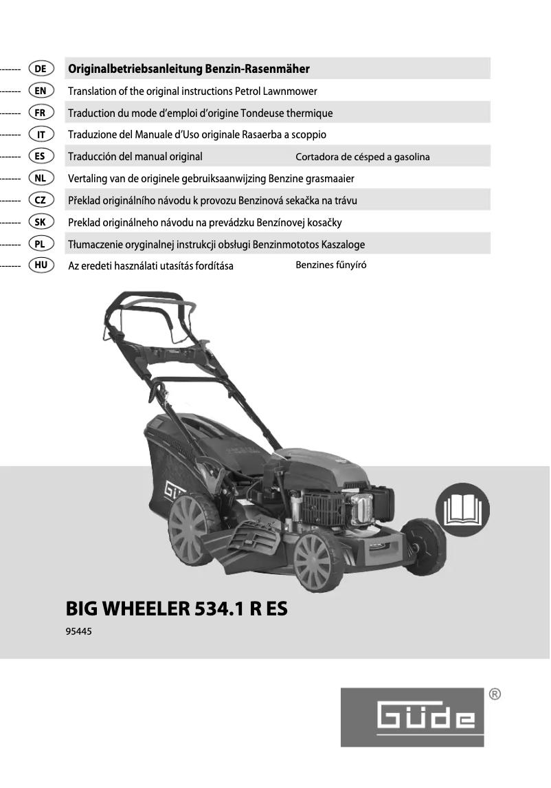 Page 1 de la notice Manuel utilisateur Güde Big Wheeler 534.1 R ES