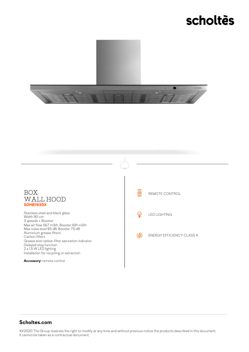 Imagen de la primera página del manual del dispositivo SOHB1930X