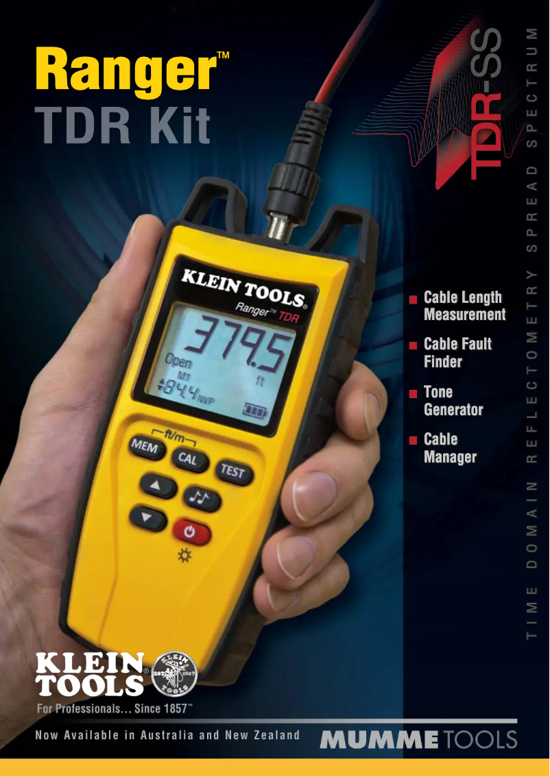 Page 1 de la notice Brochure Klein Tools Ranger TDR VDV501-090