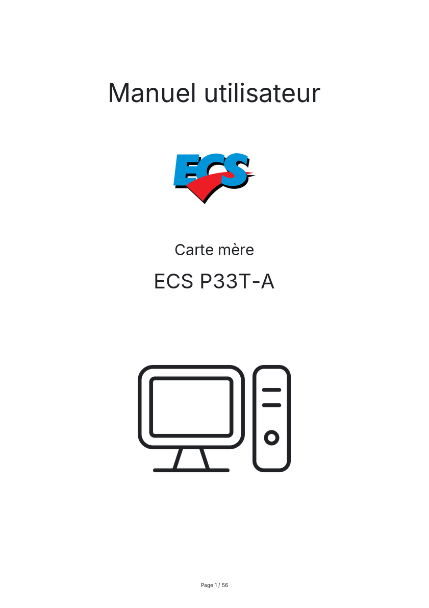 Image de la première page du manuel de l'appareil P33T-A