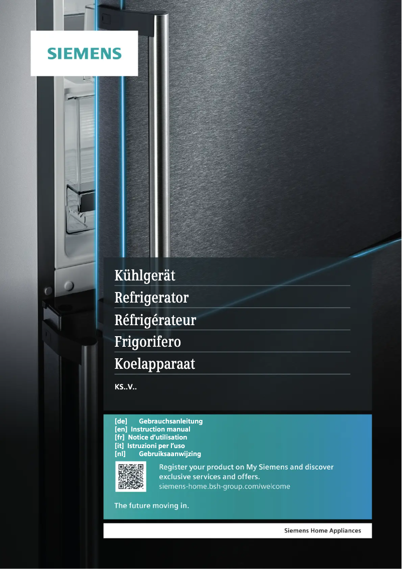 Page n°1 - Manuel utilisateur Siemens KS36VVWDP
