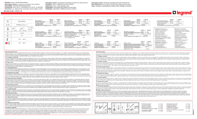 Página 1 del manual Manual de usuario Legrand MicroRex T31 Su/Wi