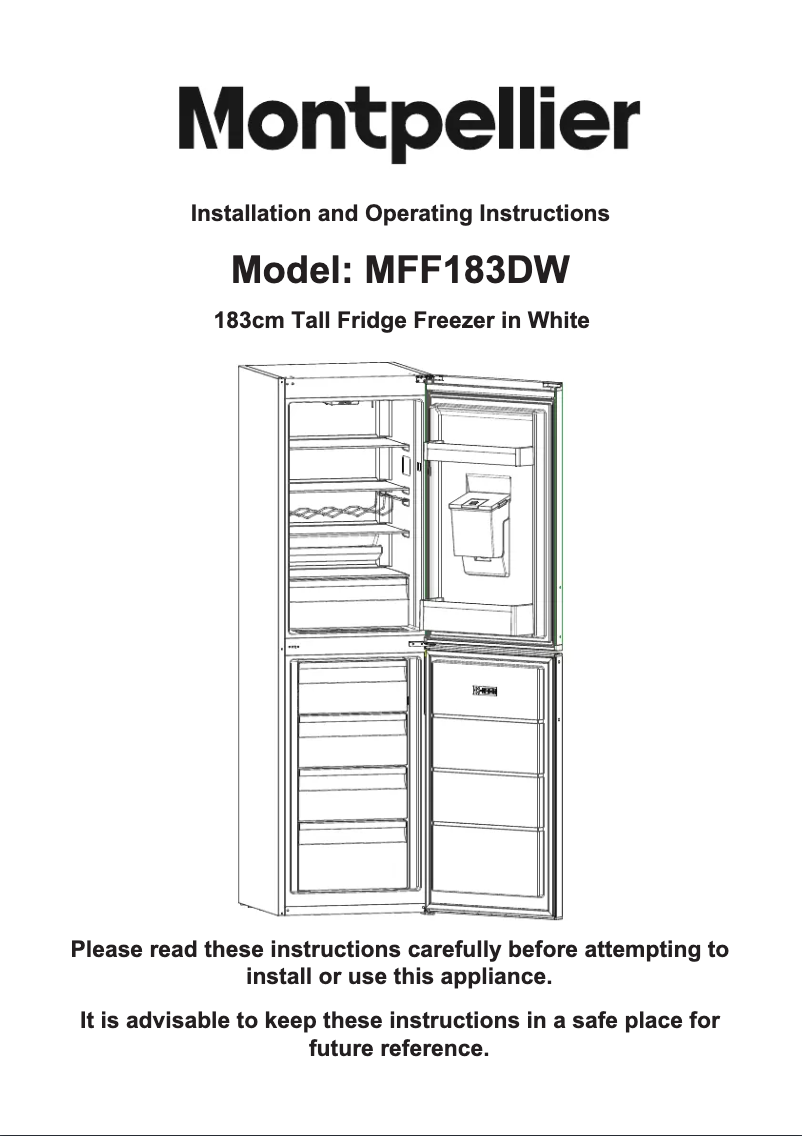Page 1 de la notice Manuel utilisateur Montpellier MFF183DW
