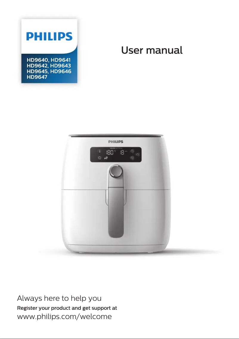 Page n°1 - Manuel utilisateur Philips Avance Collection Airfryer HD9643