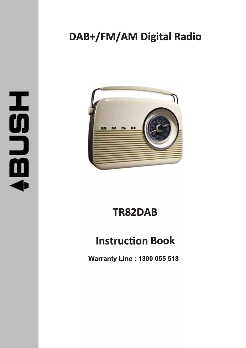 Imagen de la primera página del manual del dispositivo TR82DAB