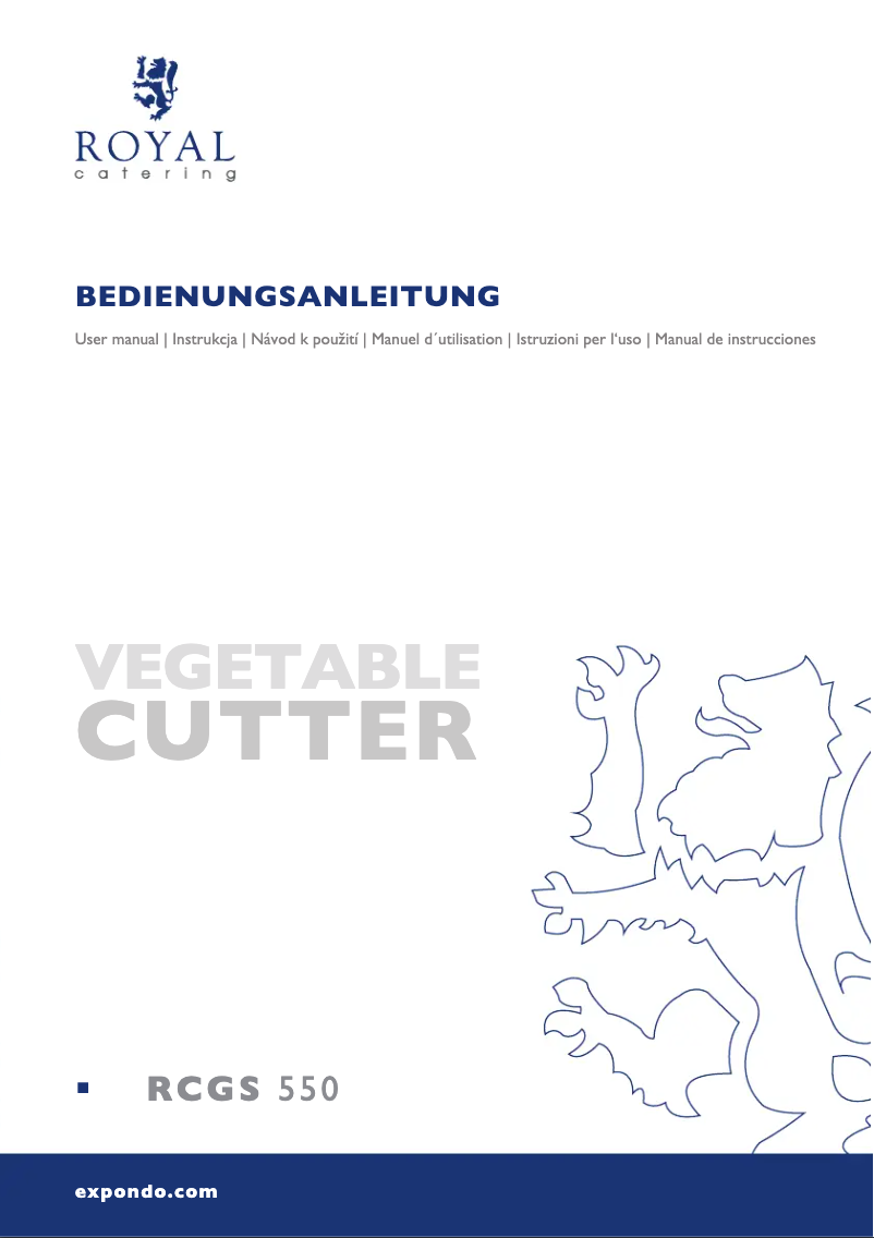 Image de la première page du manuel de l'appareil RCGS 550