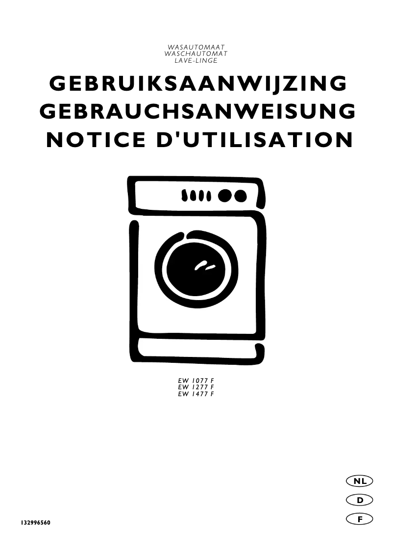 Page n°1 - Manuel utilisateur Electrolux EW1477F