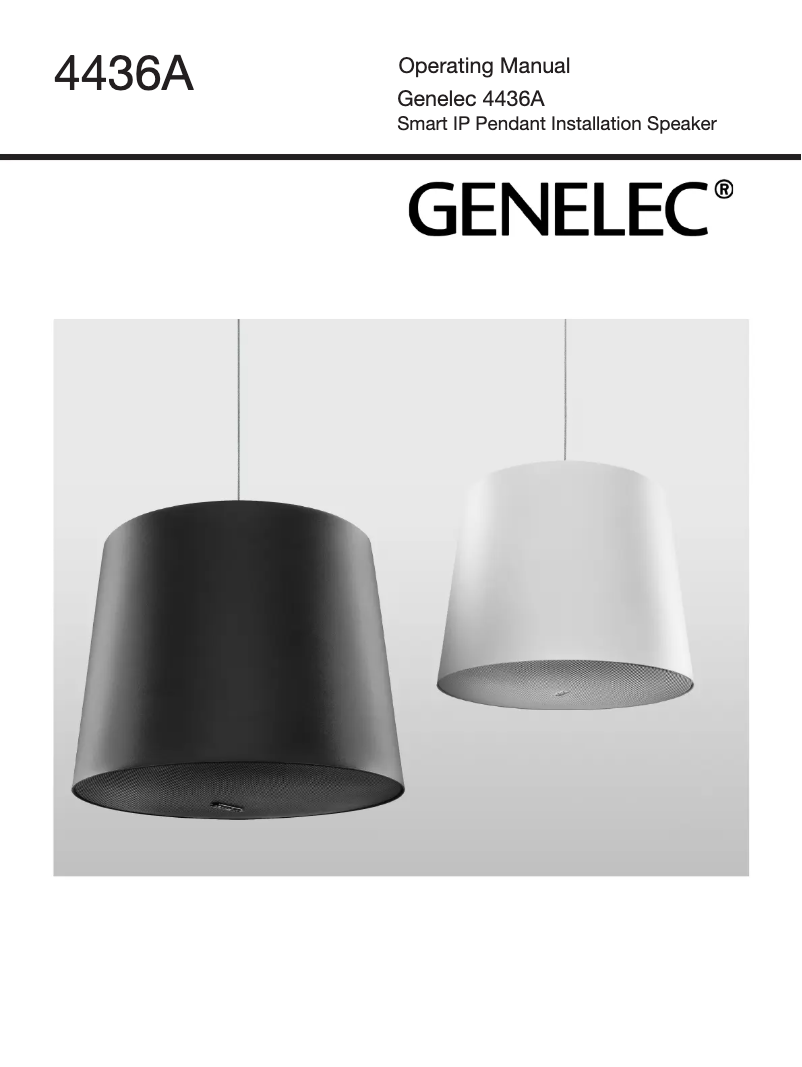 Page 1 de la notice Manuel utilisateur Genelec 4436A