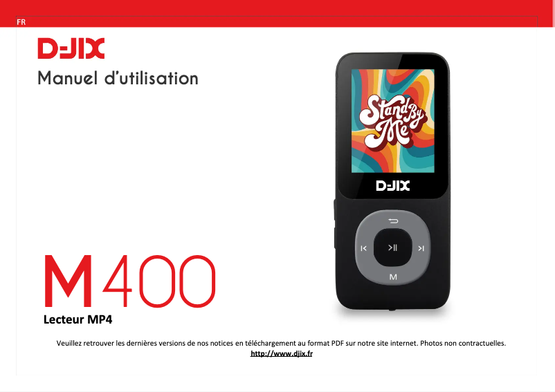 Page 1 de la notice Manuel utilisateur D-Jix M400